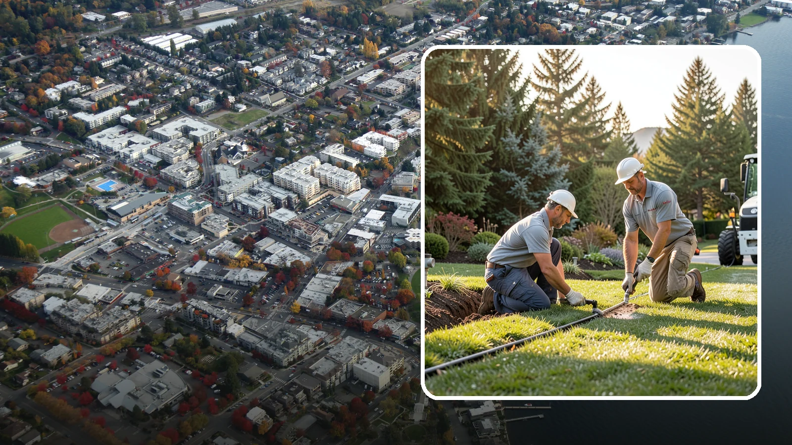 Lateral Line Repair in Kirkland, King County, WA - We repair broken lateral lines between valves and sprinkler heads that cause low head pressure, geysers, or soggy turf during a...