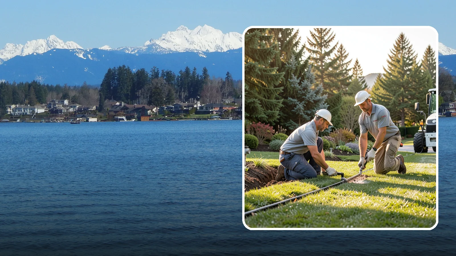 Lateral Line Repair in Lake Stevens, Snohomish County, WA - We repair broken lateral lines between valves and sprinkler heads that cause low head pressure, geysers, or soggy turf during a...