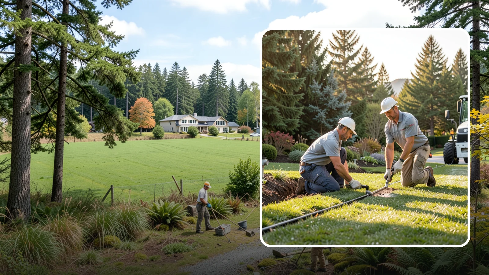 Lateral Line Repair in Lyman, Skagit County, WA - We repair broken lateral lines between valves and sprinkler heads that cause low head pressure, geysers, or soggy turf during a...