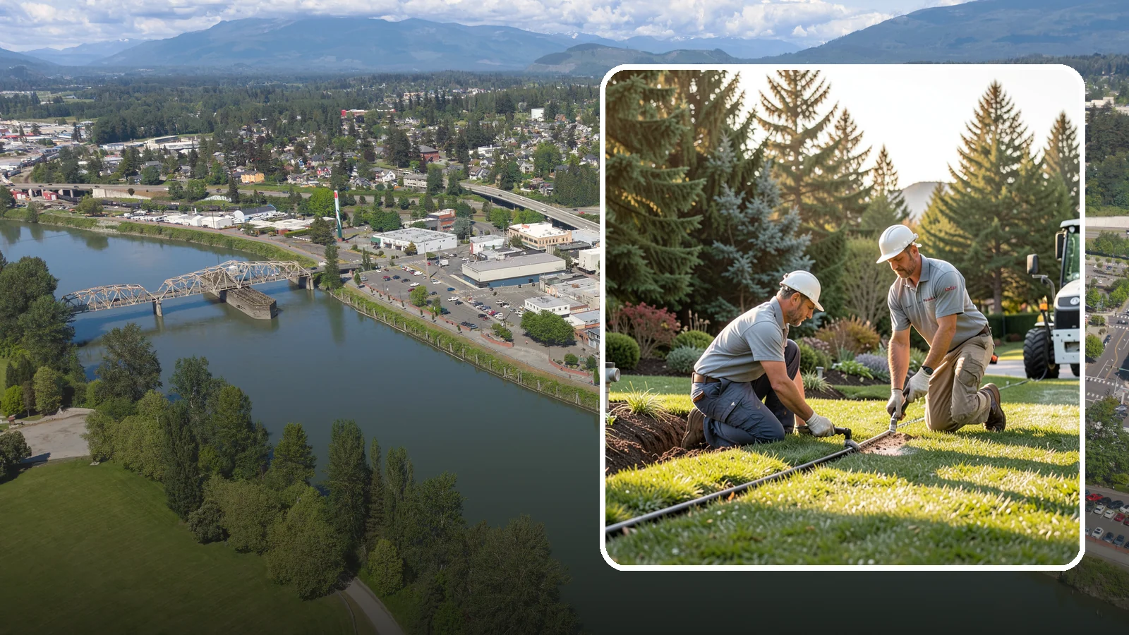 Lateral Line Repair in Mount Vernon, Skagit County, WA - We repair broken lateral lines between valves and sprinkler heads that cause low head pressure, geysers, or soggy turf during a...