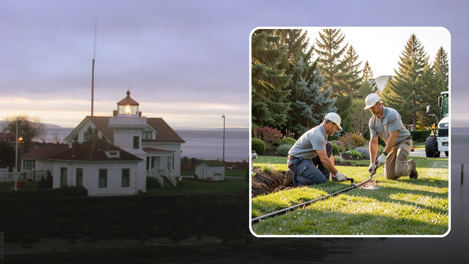 Lateral Line Repair in Mukilteo, Snohomish County, WA - We repair broken lateral lines between valves and sprinkler heads that cause low head pressure, geysers, or soggy turf during a...