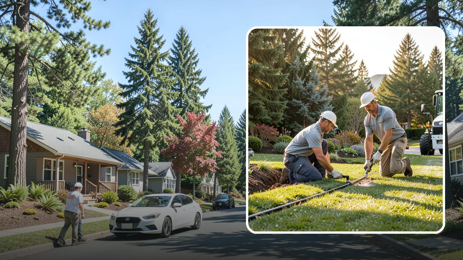 Lateral Line Repair in Orting, Pierce County, WA - We repair broken lateral lines between valves and sprinkler heads that cause low head pressure, geysers, or soggy turf during a...