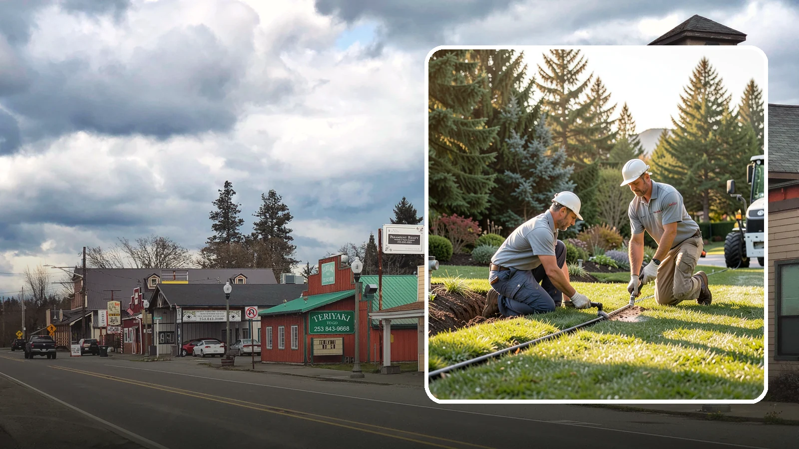 Lateral Line Repair in Roy, Pierce County, WA - We repair broken lateral lines between valves and sprinkler heads that cause low head pressure, geysers, or soggy turf during a...