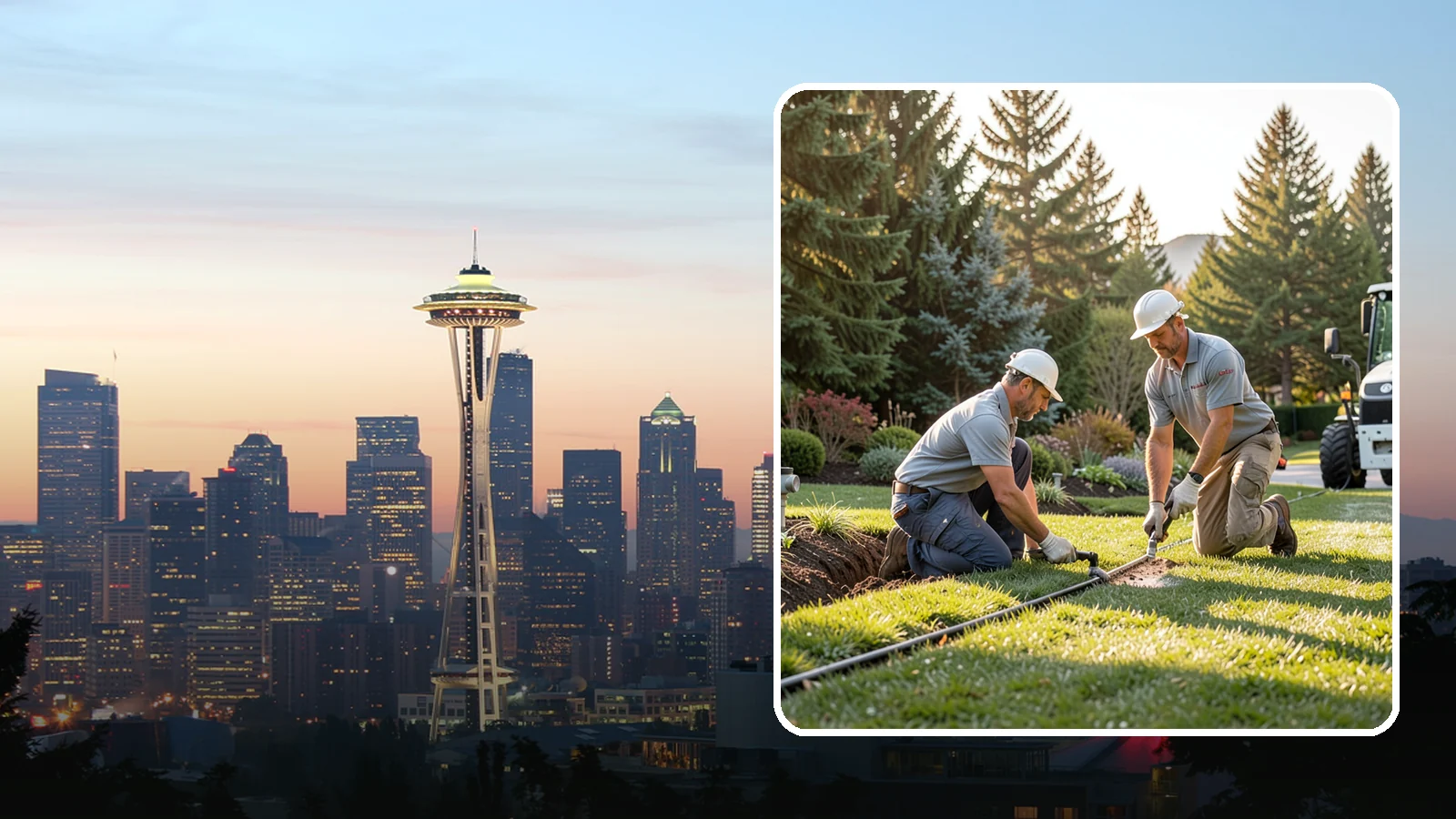 Lateral Line Repair in Seattle, King County, WA - We repair broken lateral lines between valves and sprinkler heads that cause low head pressure, geysers, or soggy turf during a...