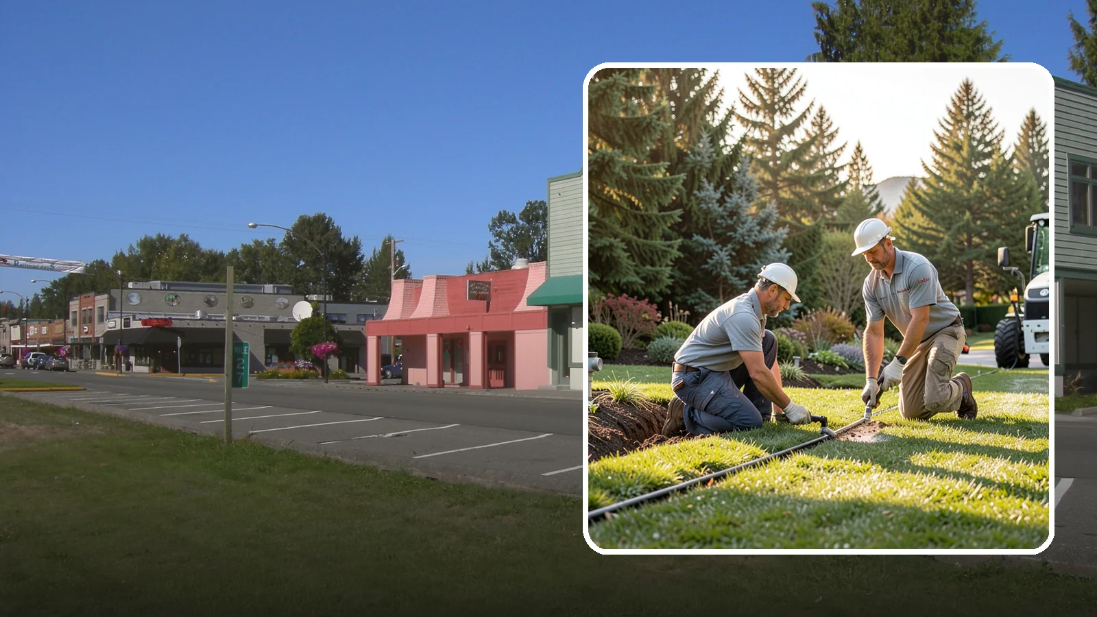 Lateral Line Repair in Snoqualmie, King County, WA - We repair broken lateral lines between valves and sprinkler heads that cause low head pressure, geysers, or soggy turf during a...