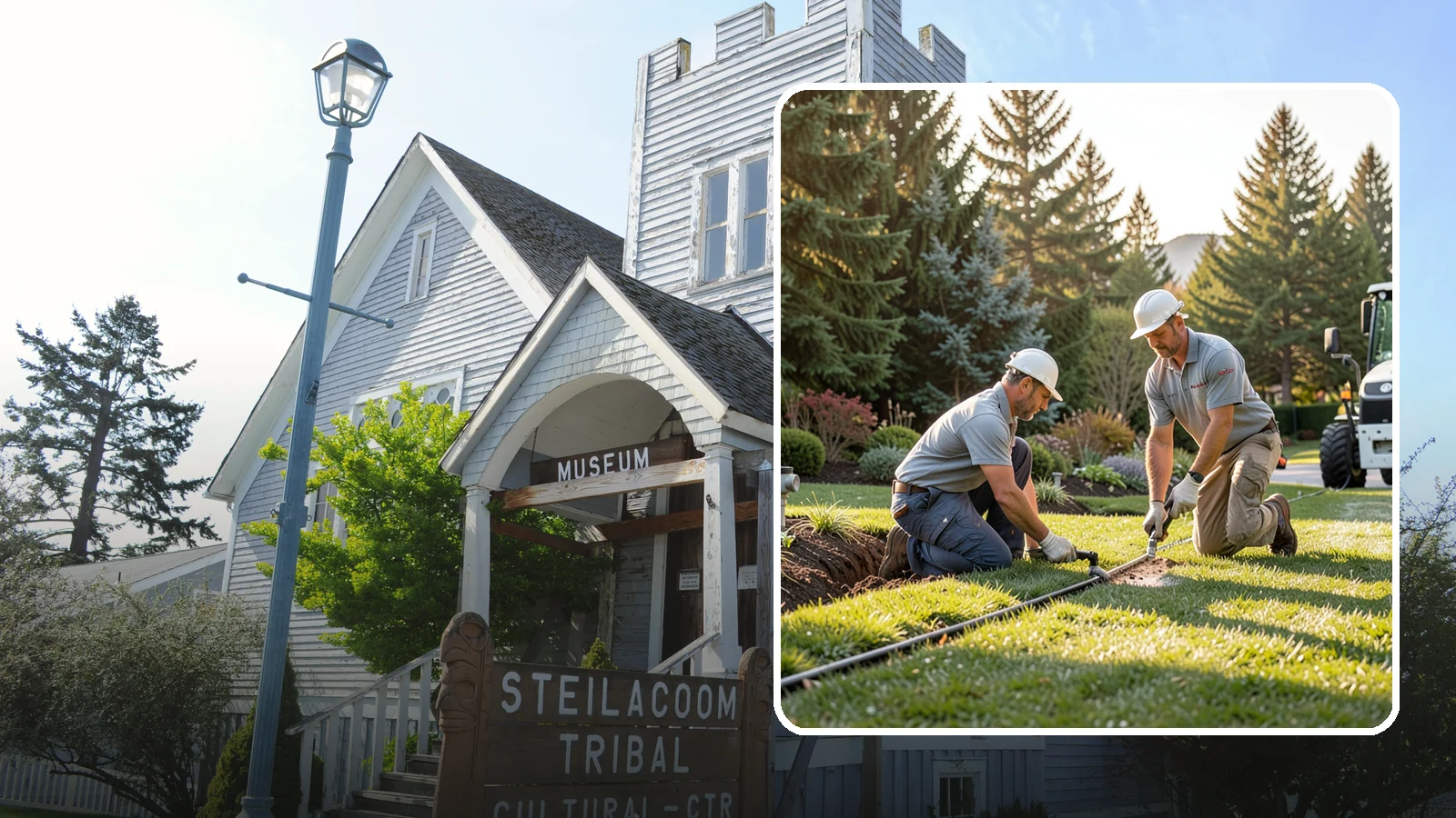 Lateral Line Repair in Steilacoom, Pierce County, WA - We repair broken lateral lines between valves and sprinkler heads that cause low head pressure, geysers, or soggy turf during a...