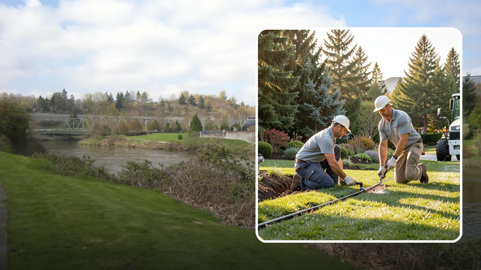 Lateral Line Repair in Tukwila, King County, WA - We repair broken lateral lines between valves and sprinkler heads that cause low head pressure, geysers, or soggy turf during a...