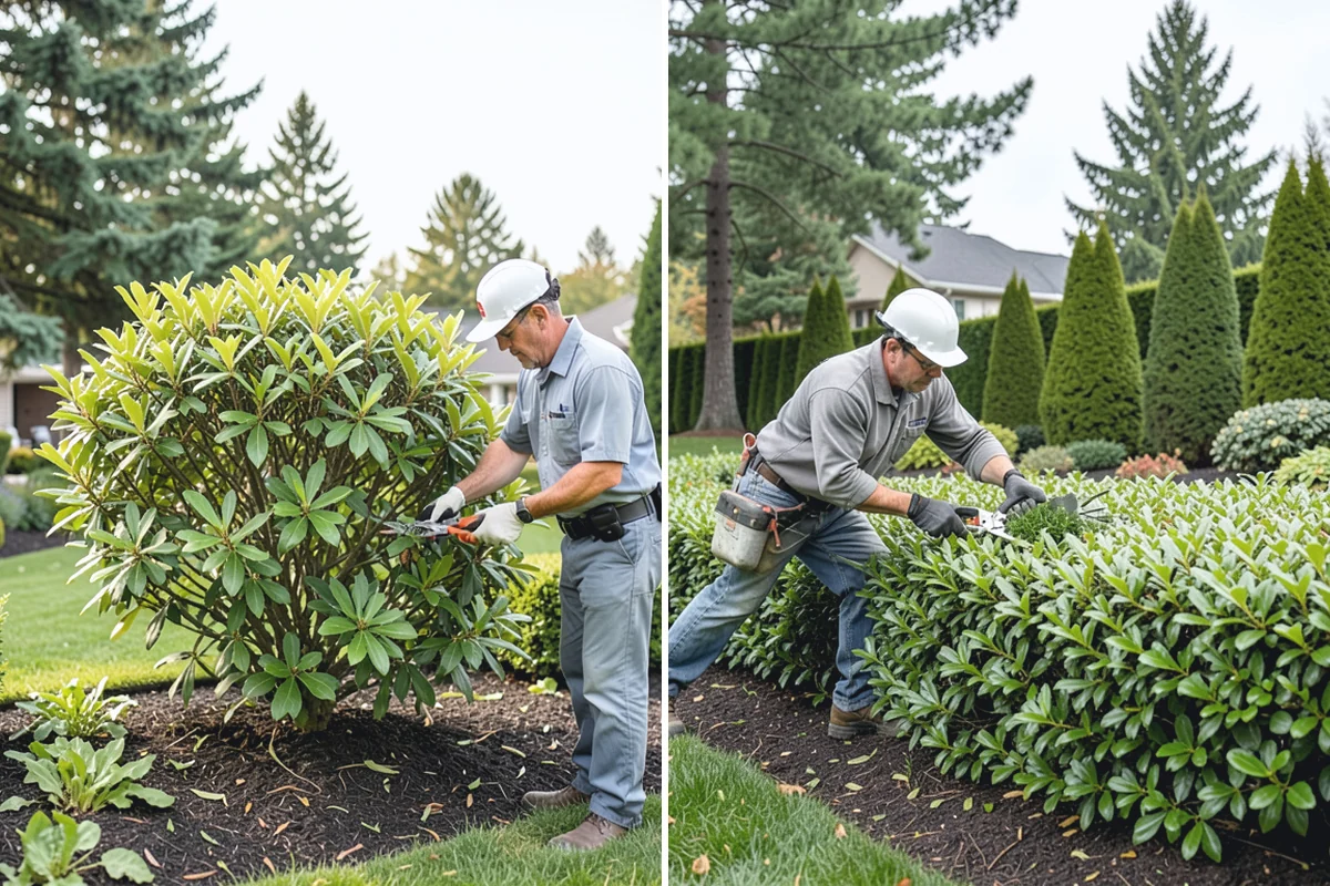 Laurel Hedge Trimming in Beaux Arts Village, King County, WA - Walk the hedge to gauge growth, encroachment, and health