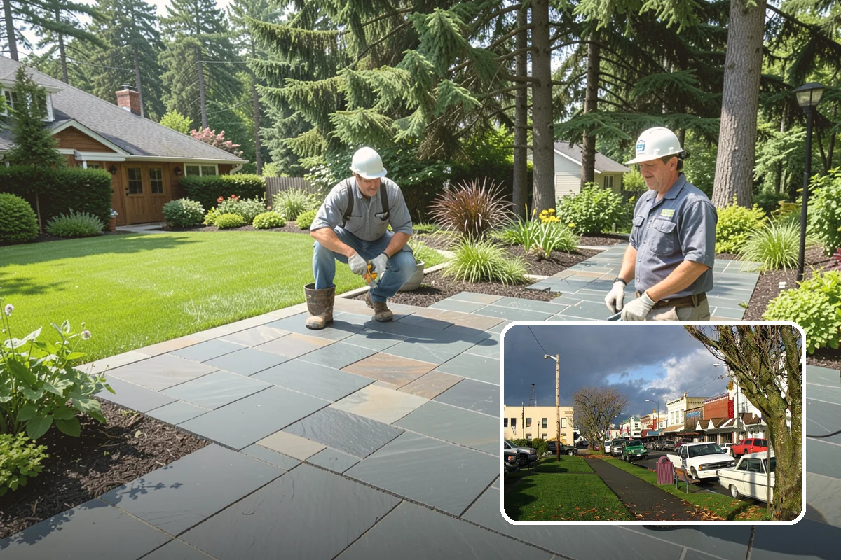 Lava Rock Installation in Arlington, Snohomish County, WA - Insulates soil and helps retain moisture between rains