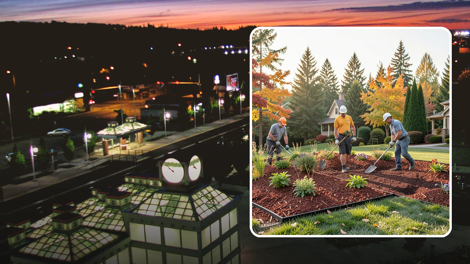 Lava Rock Installation in Auburn, King County, WA - Lightweight, porous volcanic rock in deep red or charcoal that adds bold color and insulating mulch to beds.