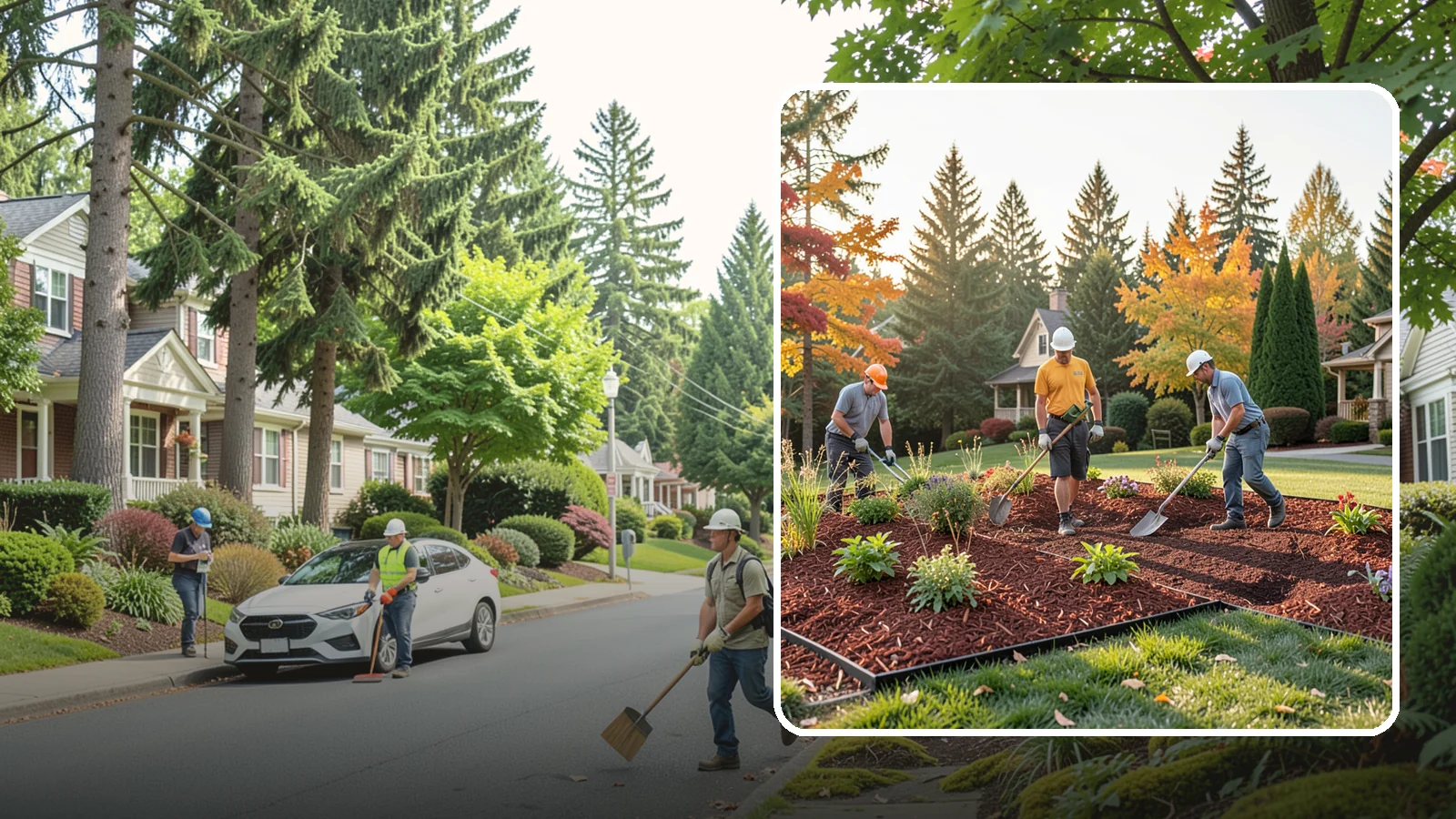Lava Rock Installation in Beaux Arts Village, King County, WA - Lightweight, porous volcanic rock in deep red or charcoal that adds bold color and insulating mulch to beds.