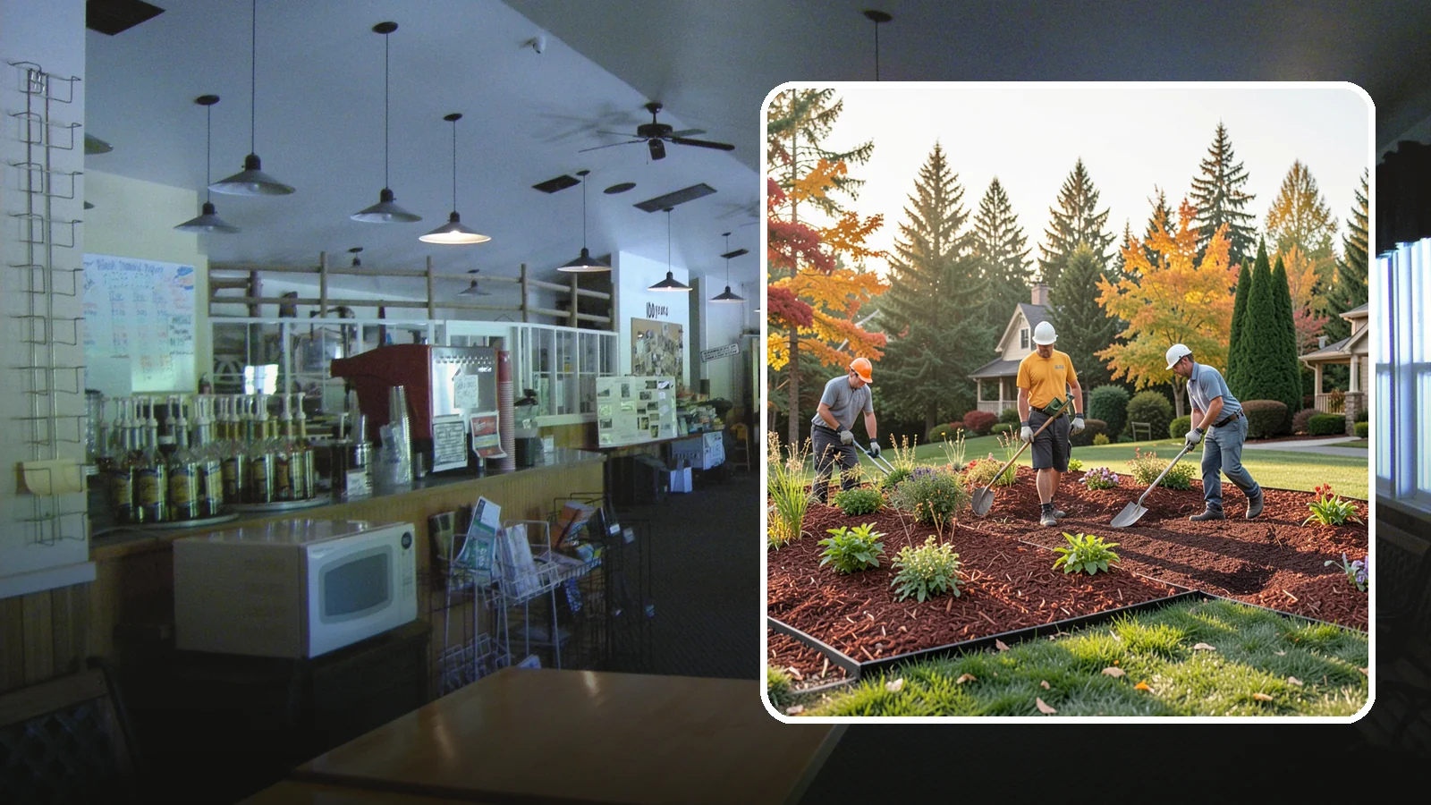 Lava Rock Installation in Black Diamond, King County, WA - Lightweight, porous volcanic rock in deep red or charcoal that adds bold color and insulating mulch to beds.