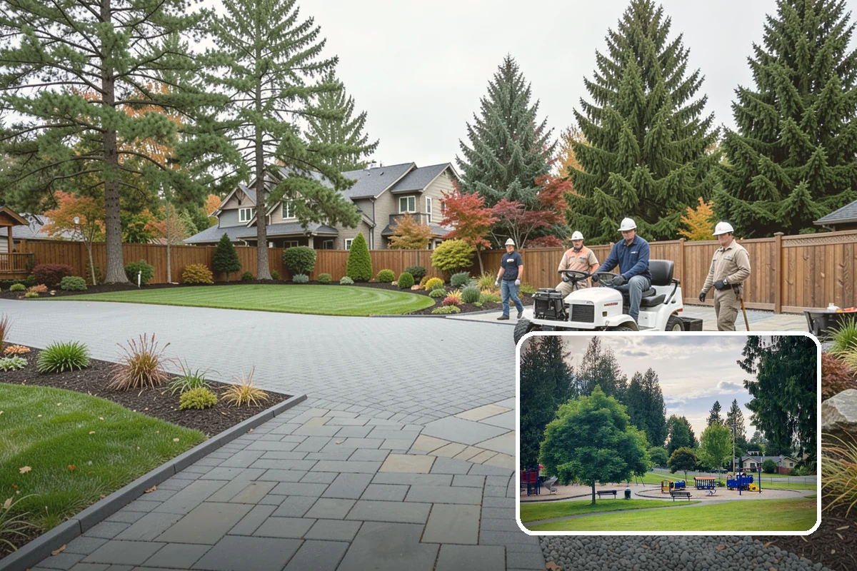 Lava Rock Installation in Bonney Lake, Pierce County, WA - Insulates soil and helps retain moisture between rains