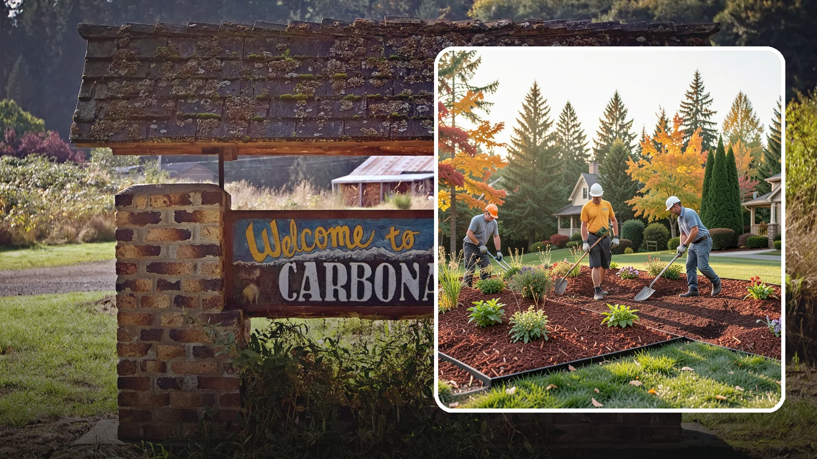Lava Rock Installation in Carbonado, Pierce County, WA - Lightweight, porous volcanic rock in deep red or charcoal that adds bold color and insulating mulch to beds.