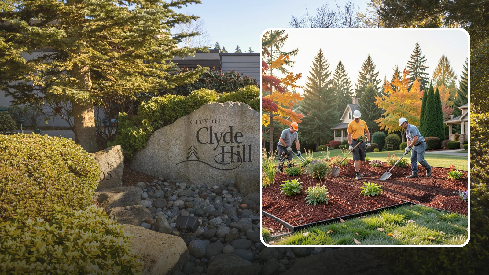 Lava Rock Installation in Clyde Hill, King County, WA - Lightweight, porous volcanic rock in deep red or charcoal that adds bold color and insulating mulch to beds.