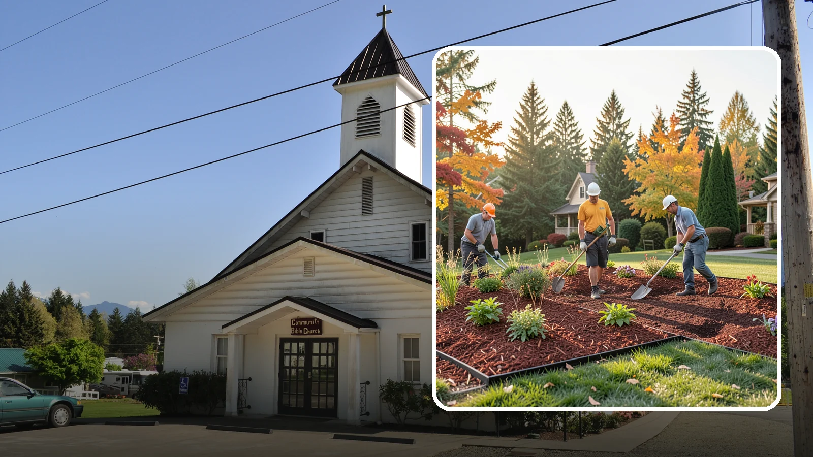 Lava Rock Installation in Concrete, Skagit County, WA - Lightweight, porous volcanic rock in deep red or charcoal that adds bold color and insulating mulch to beds.