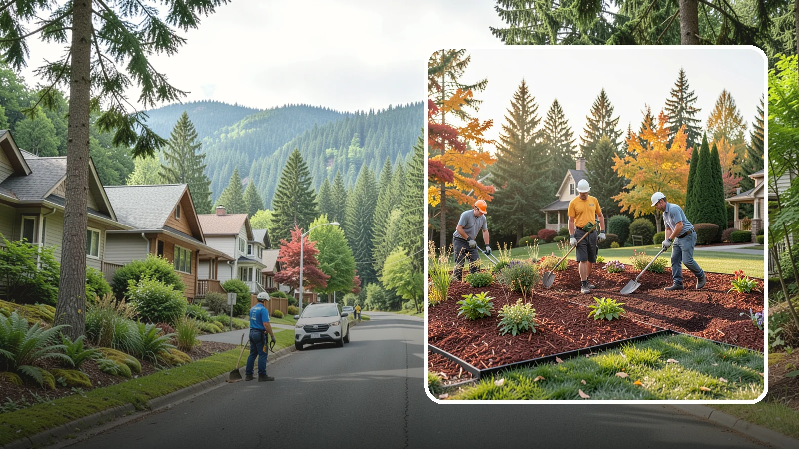Lava Rock Installation in Darrington, Snohomish County, WA - Lightweight, porous volcanic rock in deep red or charcoal that adds bold color and insulating mulch to beds.