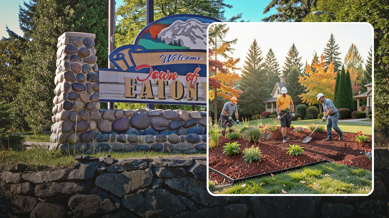 Lava Rock Installation in Eatonville, Pierce County, WA - Lightweight, porous volcanic rock in deep red or charcoal that adds bold color and insulating mulch to beds.