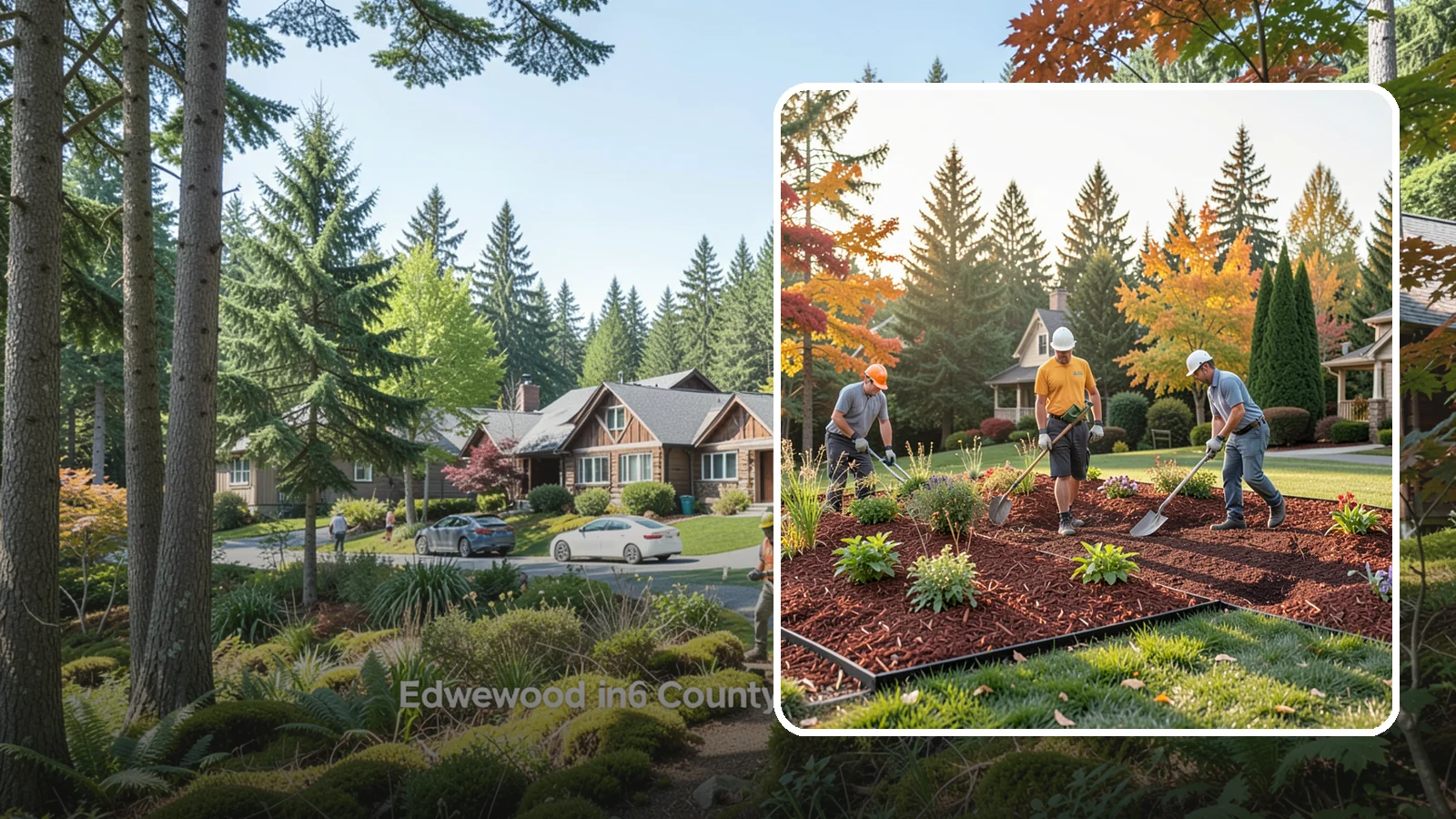 Lava Rock Installation in Edgewood, Pierce County, WA - Lightweight, porous volcanic rock in deep red or charcoal that adds bold color and insulating mulch to beds.