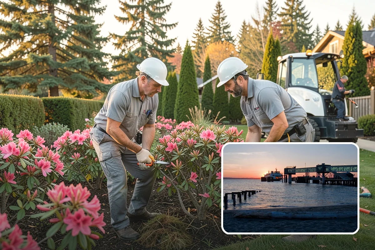 Lava Rock Installation in Edmonds, Snohomish County, WA - Insulates soil and helps retain moisture between rains