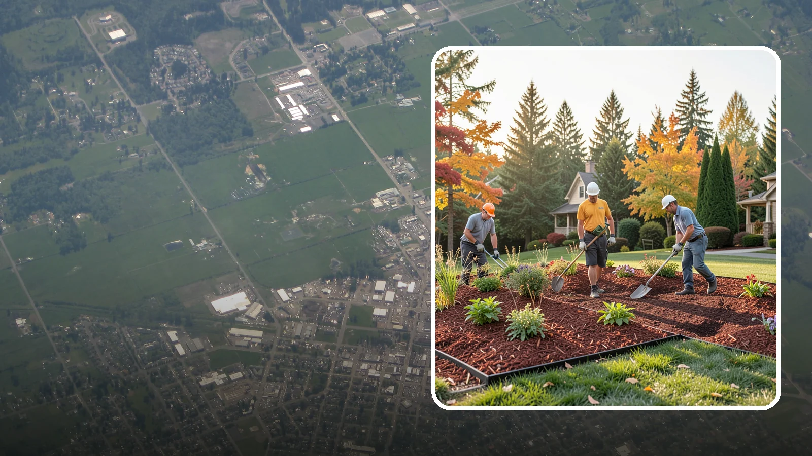 Lava Rock Installation in Enumclaw, King County, WA - Lightweight, porous volcanic rock in deep red or charcoal that adds bold color and insulating mulch to beds.