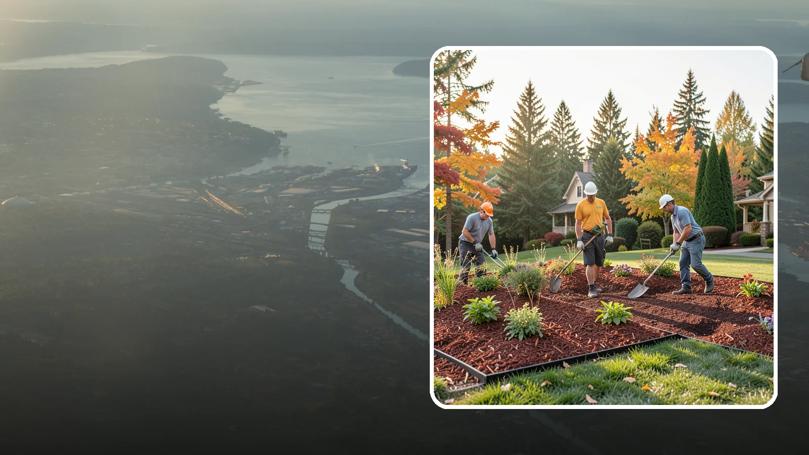 Lava Rock Installation in Fife, Pierce County, WA - Lightweight, porous volcanic rock in deep red or charcoal that adds bold color and insulating mulch to beds.