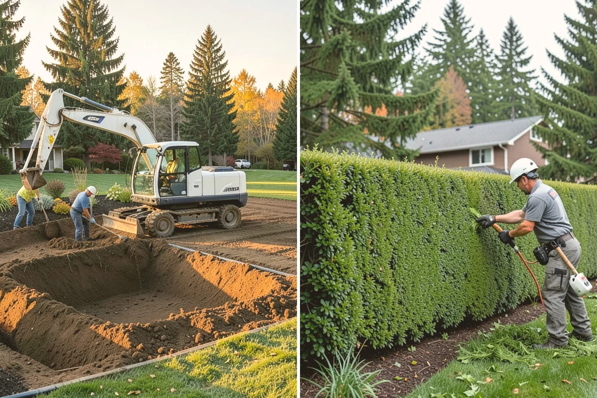Lava Rock Installation in Fife, Pierce County, WA - Shape and grade the bed and confirm drainage away from plant crowns