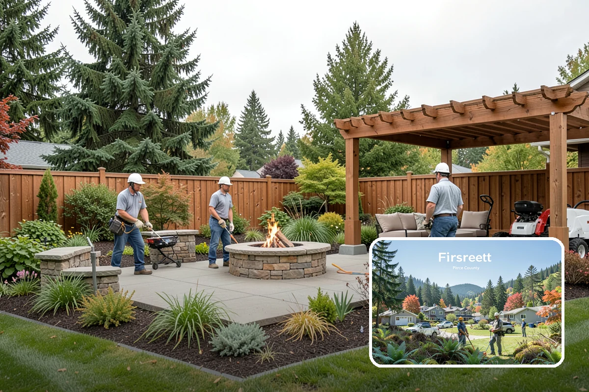Lava Rock Installation in Fircrest, Pierce County, WA - Insulates soil and helps retain moisture between rains