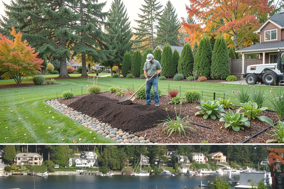 Lava Rock Installation in Gig Harbor, Pierce County, WA - Lava rock can be placed any time of year, though installing in spring lets its moisture-holding benefit help beds through the...