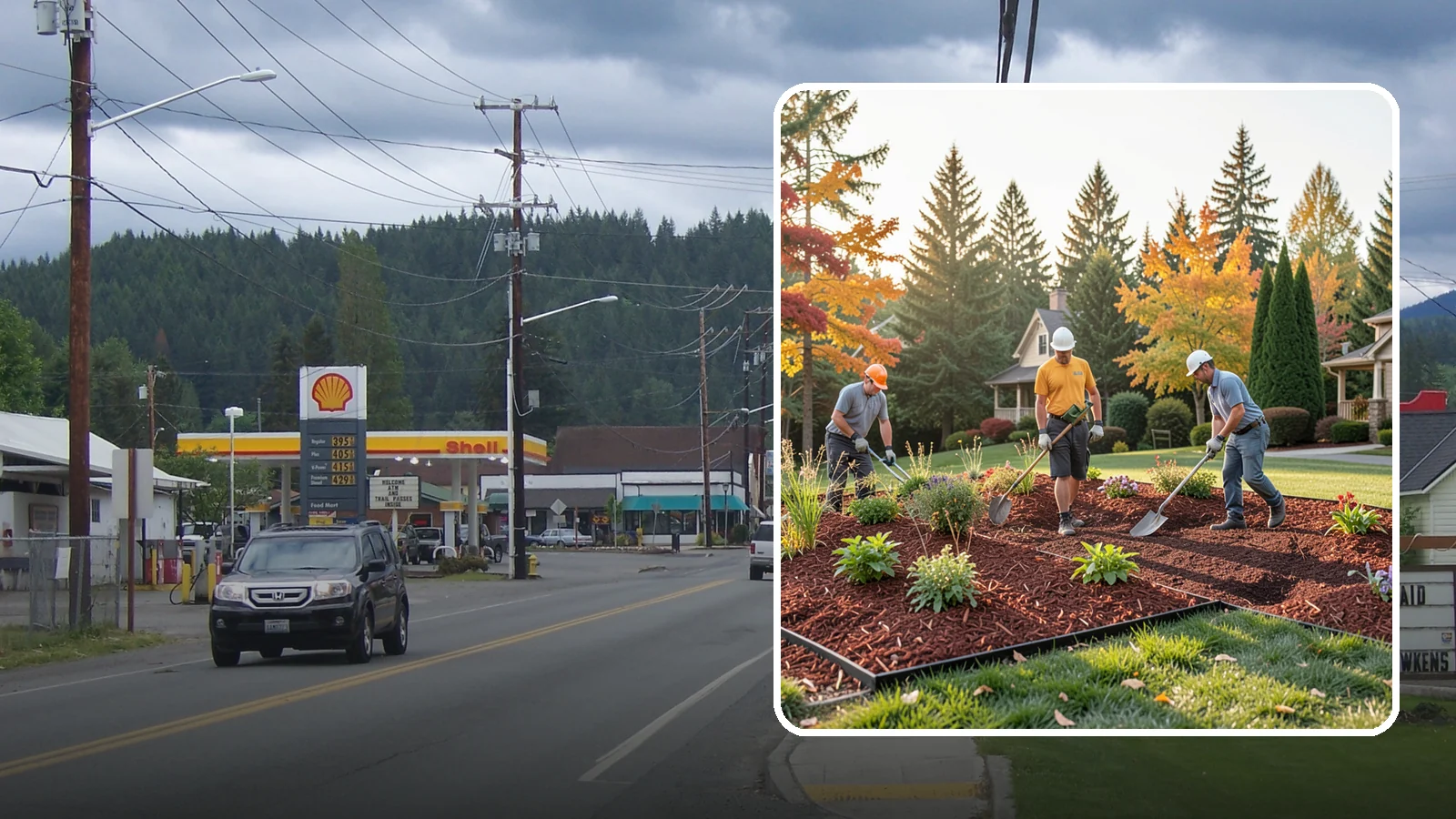 Lava Rock Installation in Granite Falls, Snohomish County, WA - Lightweight, porous volcanic rock in deep red or charcoal that adds bold color and insulating mulch to beds.