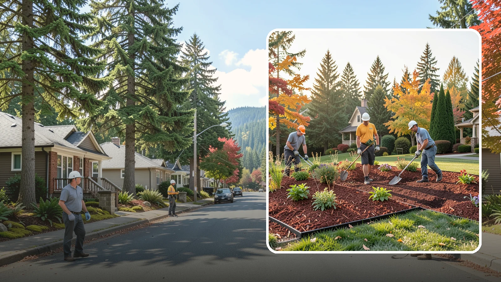 Lava Rock Installation in Hunts Point, King County, WA - Lightweight, porous volcanic rock in deep red or charcoal that adds bold color and insulating mulch to beds.