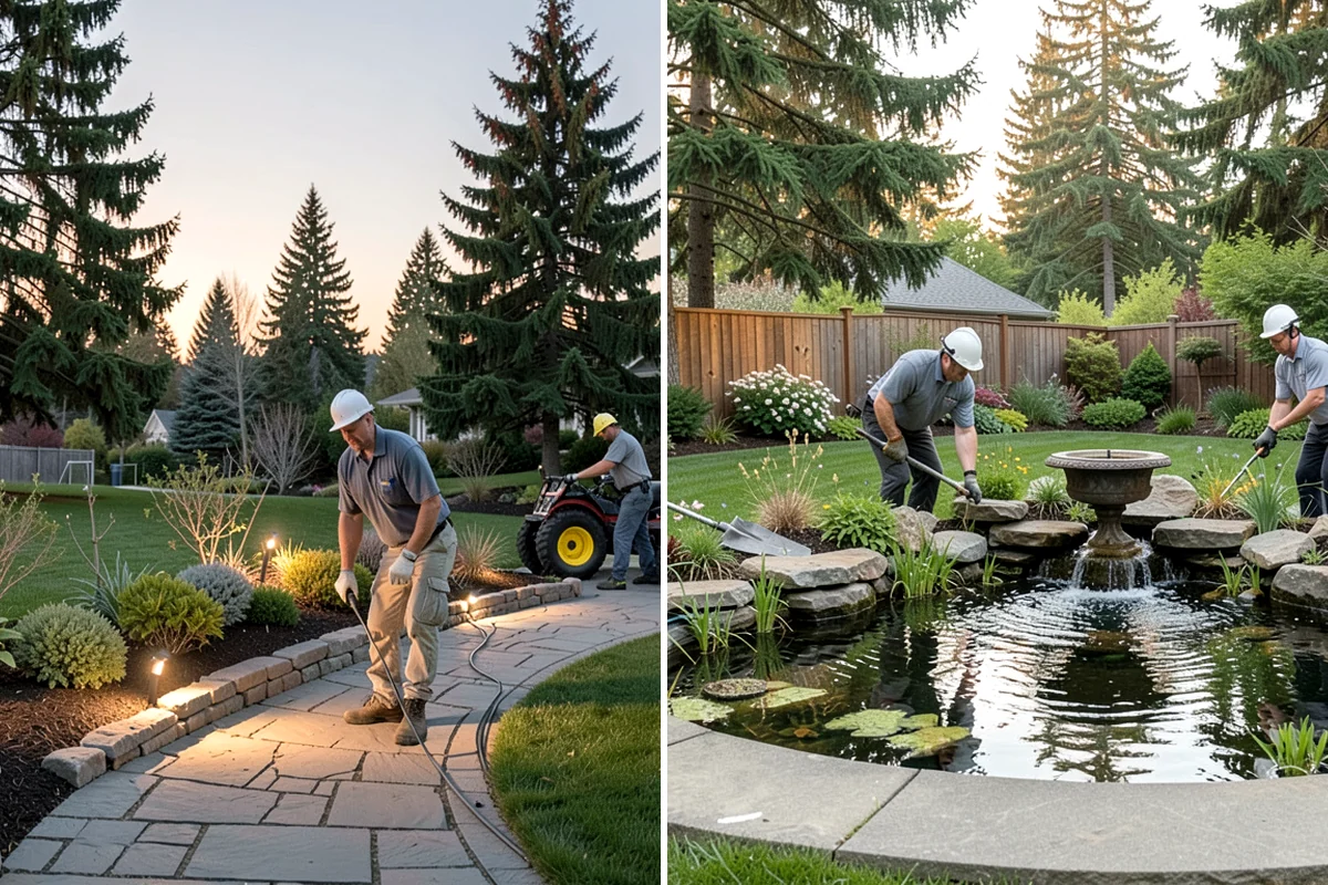 Lava Rock Installation in Hunts Point, King County, WA - Shape and grade the bed and confirm drainage away from plant crowns