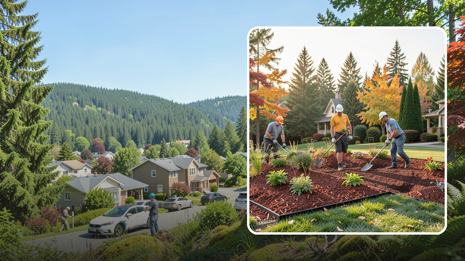 Lava Rock Installation in Index, Snohomish County, WA - Lightweight, porous volcanic rock in deep red or charcoal that adds bold color and insulating mulch to beds.