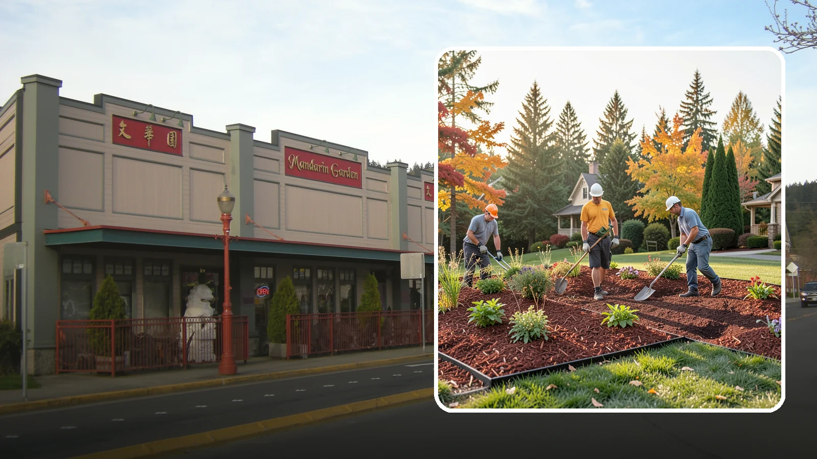 Lava Rock Installation in Issaquah, King County, WA - Lightweight, porous volcanic rock in deep red or charcoal that adds bold color and insulating mulch to beds.