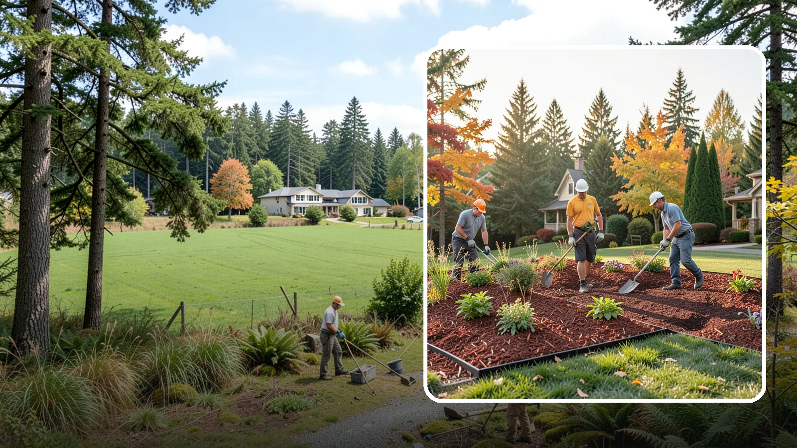 Lava Rock Installation in Lyman, Skagit County, WA - Lightweight, porous volcanic rock in deep red or charcoal that adds bold color and insulating mulch to beds.