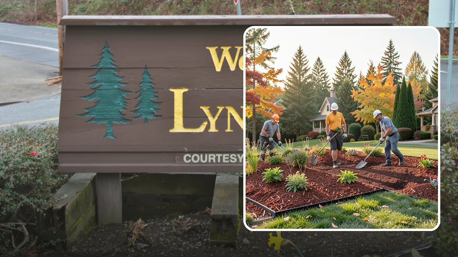 Lava Rock Installation in Lynnwood, Snohomish County, WA - Lightweight, porous volcanic rock in deep red or charcoal that adds bold color and insulating mulch to beds.