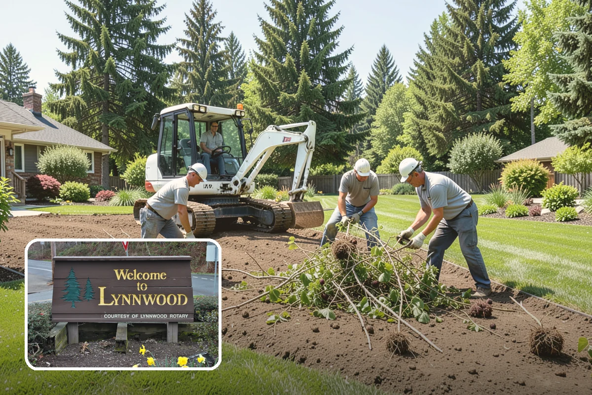 Lava Rock Installation in Lynnwood, Snohomish County, WA - Insulates soil and helps retain moisture between rains