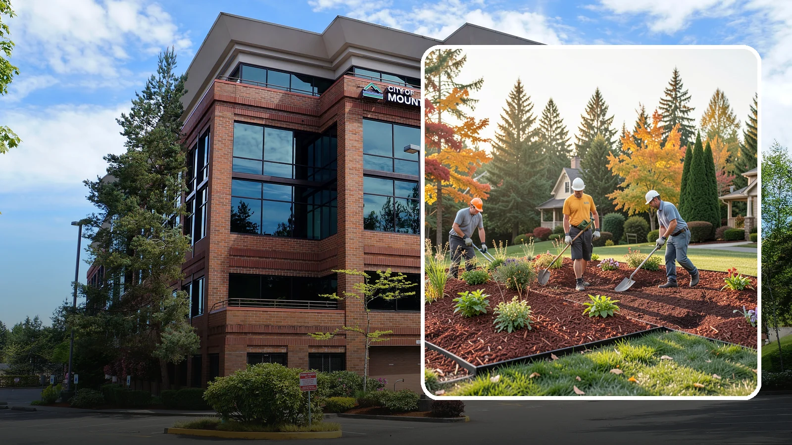 Lava Rock Installation in Mountlake Terrace, Snohomish County, WA - Lightweight, porous volcanic rock in deep red or charcoal that adds bold color and insulating mulch to beds.