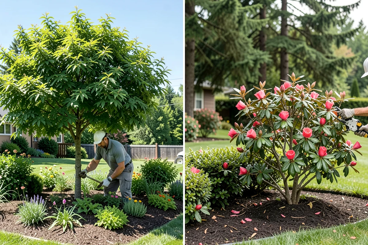 Lava Rock Installation in Normandy Park, King County, WA - Shape and grade the bed and confirm drainage away from plant crowns