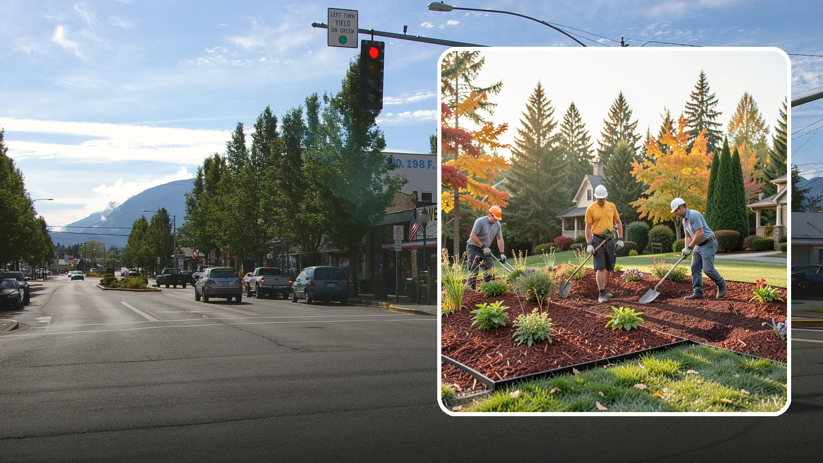 Lava Rock Installation in North Bend, King County, WA - Lightweight, porous volcanic rock in deep red or charcoal that adds bold color and insulating mulch to beds.