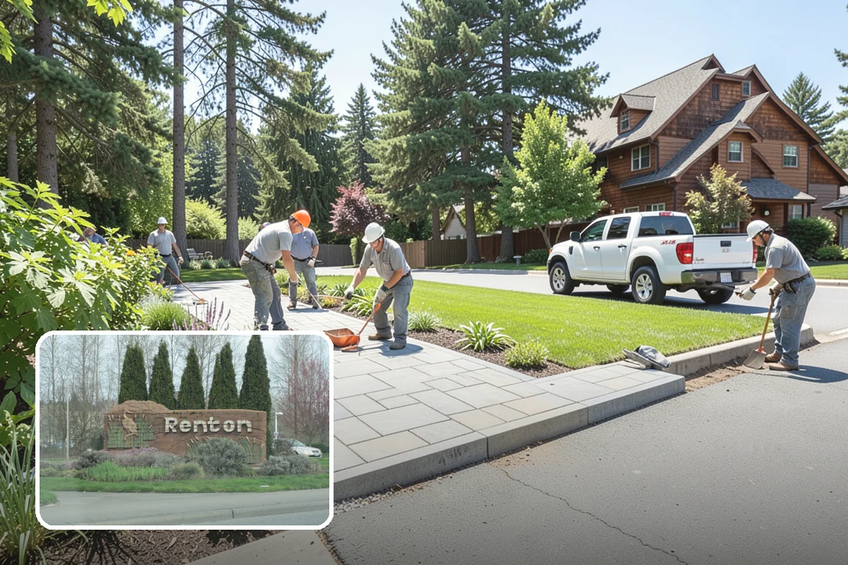 Lava Rock Installation in Renton, King County, WA - Insulates soil and helps retain moisture between rains
