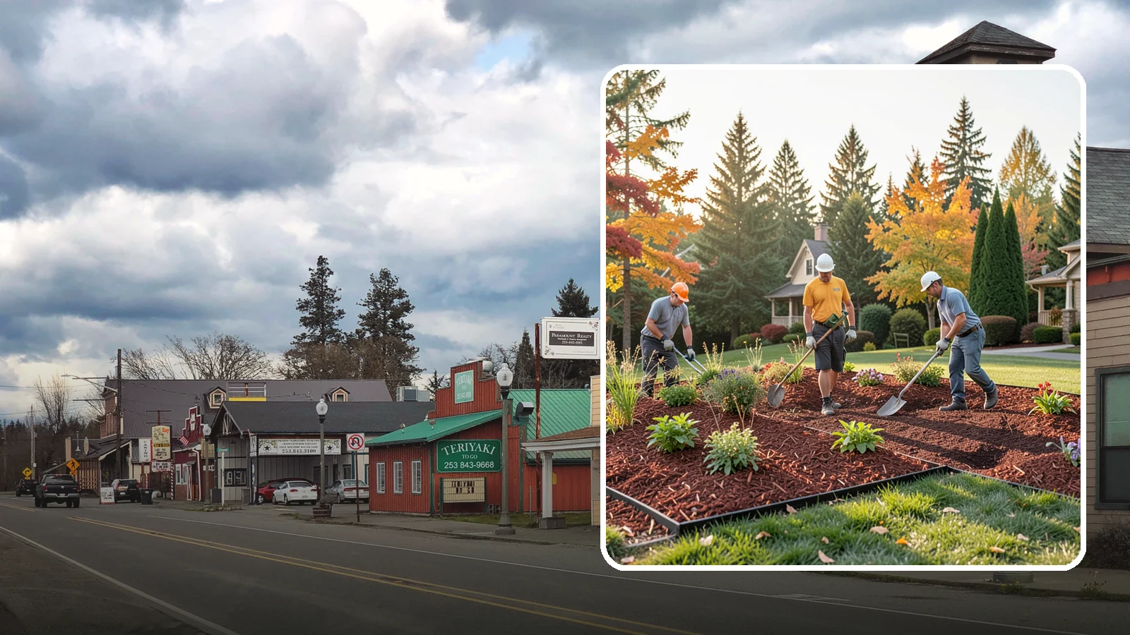 Lava Rock Installation in Roy, Pierce County, WA - Lightweight, porous volcanic rock in deep red or charcoal that adds bold color and insulating mulch to beds.