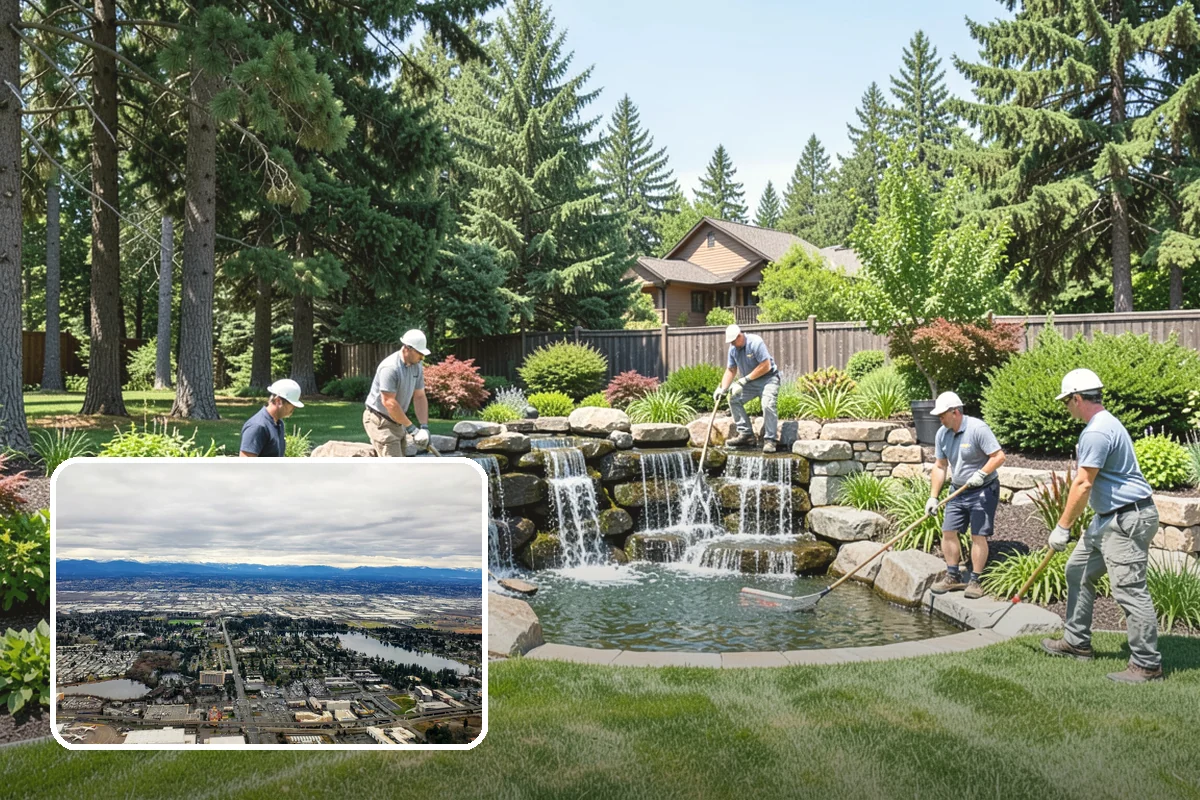 Lava Rock Installation in SeaTac, King County, WA - Insulates soil and helps retain moisture between rains
