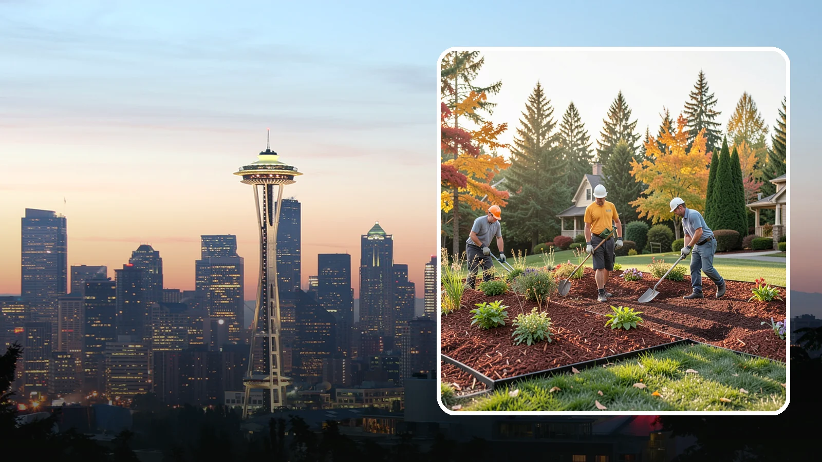 Lava Rock Installation in Seattle, King County, WA - Lightweight, porous volcanic rock in deep red or charcoal that adds bold color and insulating mulch to beds.