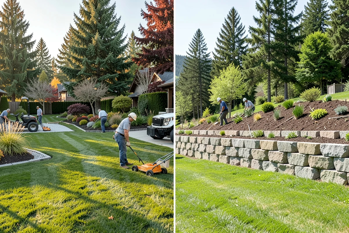 Lava Rock Installation in Seattle, King County, WA - Shape and grade the bed and confirm drainage away from plant crowns