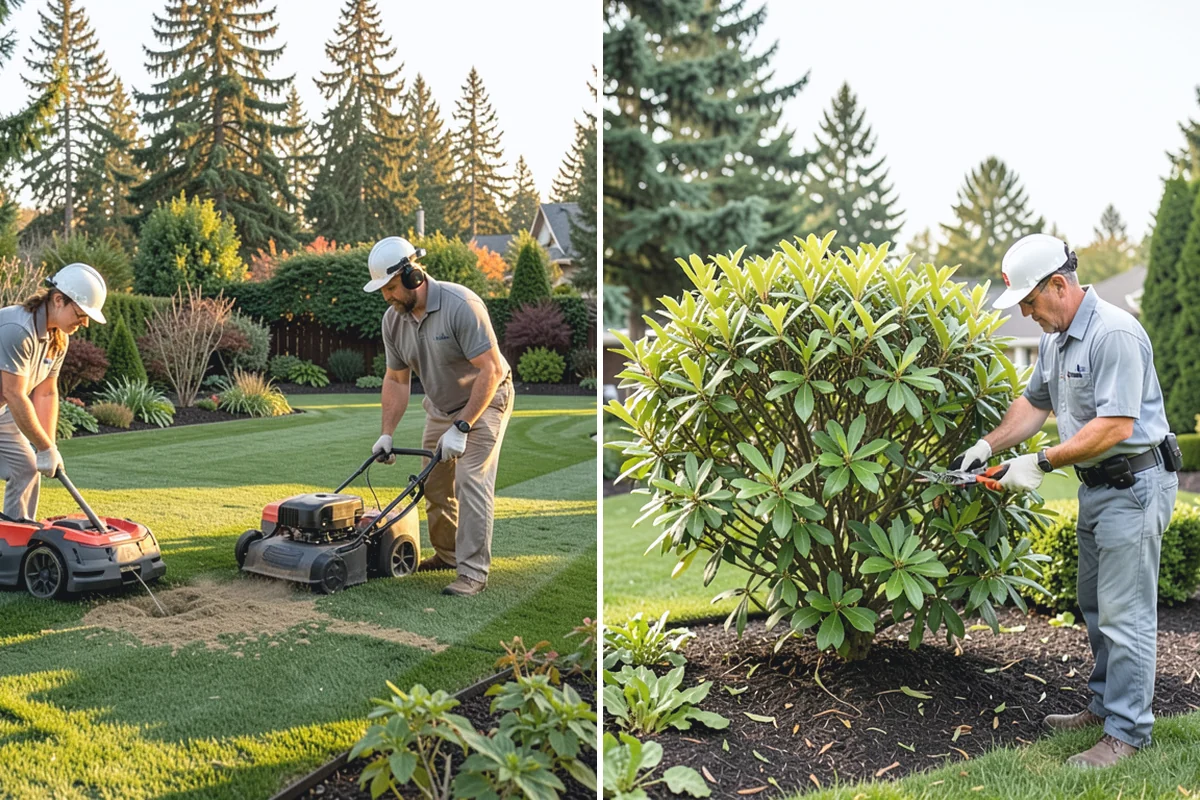 Lava Rock Installation in Skykomish, King County, WA - Shape and grade the bed and confirm drainage away from plant crowns
