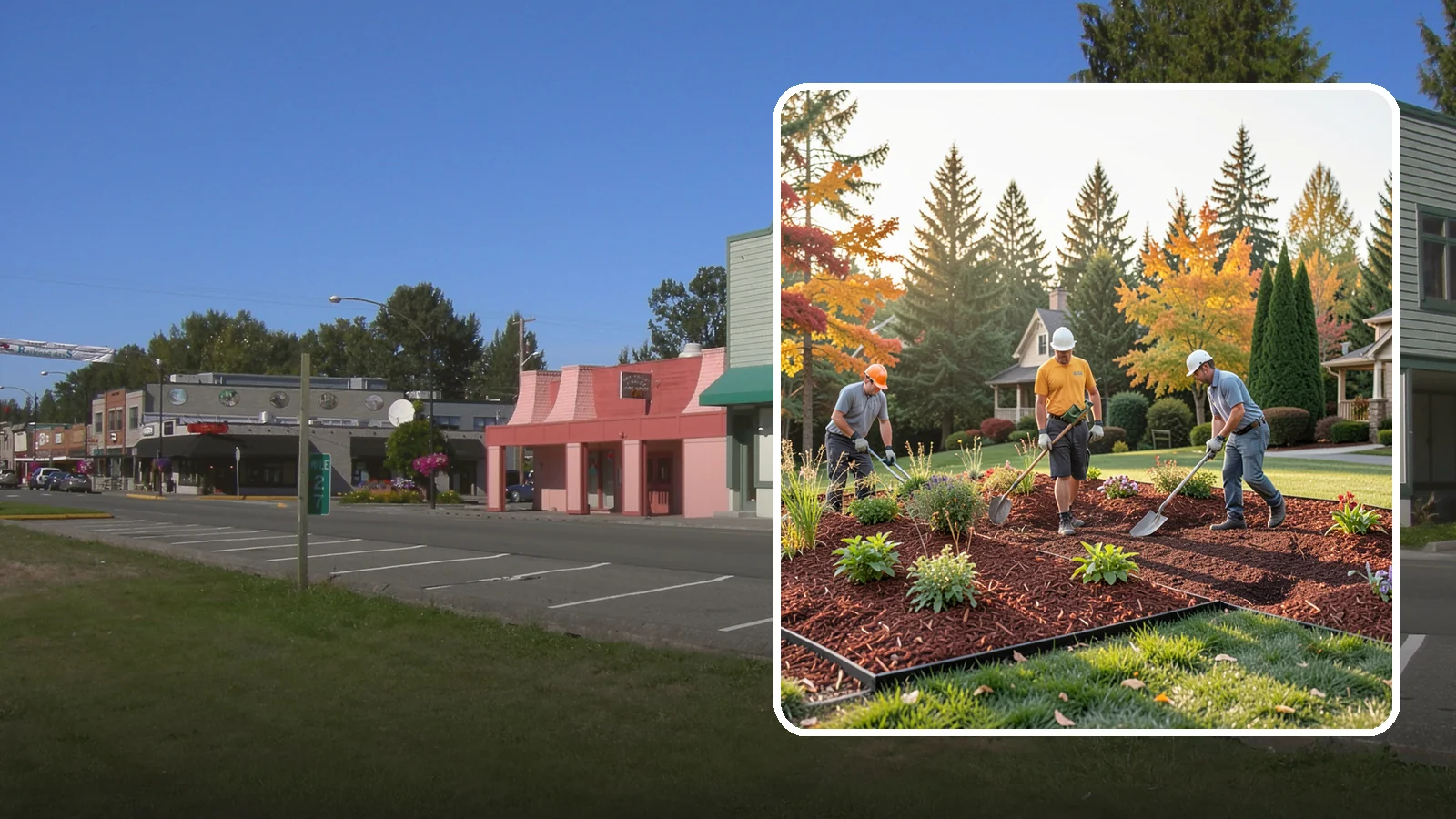 Lava Rock Installation in Snoqualmie, King County, WA - Lightweight, porous volcanic rock in deep red or charcoal that adds bold color and insulating mulch to beds.
