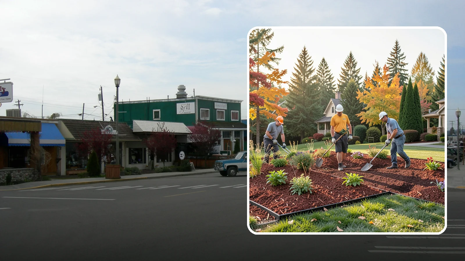Lava Rock Installation in Stanwood, Snohomish County, WA - Lightweight, porous volcanic rock in deep red or charcoal that adds bold color and insulating mulch to beds.