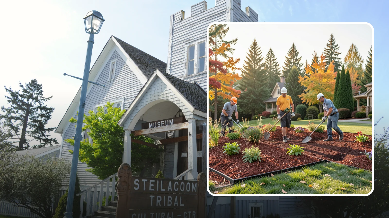 Lava Rock Installation in Steilacoom, Pierce County, WA - Lightweight, porous volcanic rock in deep red or charcoal that adds bold color and insulating mulch to beds.