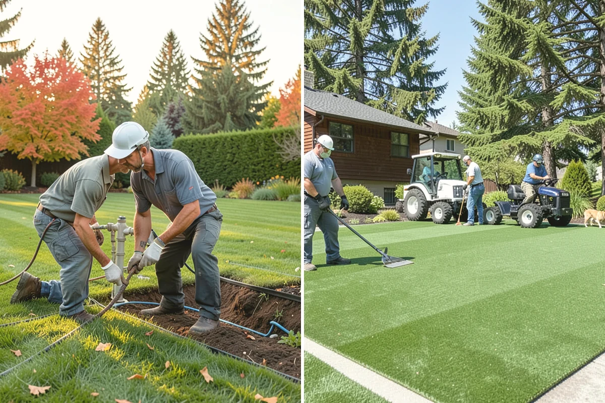 Lava Rock Installation in Tacoma, Pierce County, WA - Shape and grade the bed and confirm drainage away from plant crowns